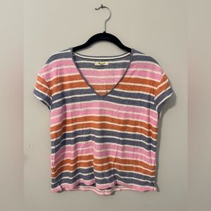 Madewell multicolored v neck tee